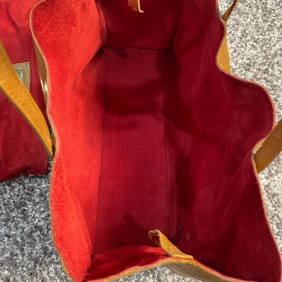 Laura Di Maggio Leather Tote / Shopper Cognac Brown Milan Made in Italy - Picture 8 of 10